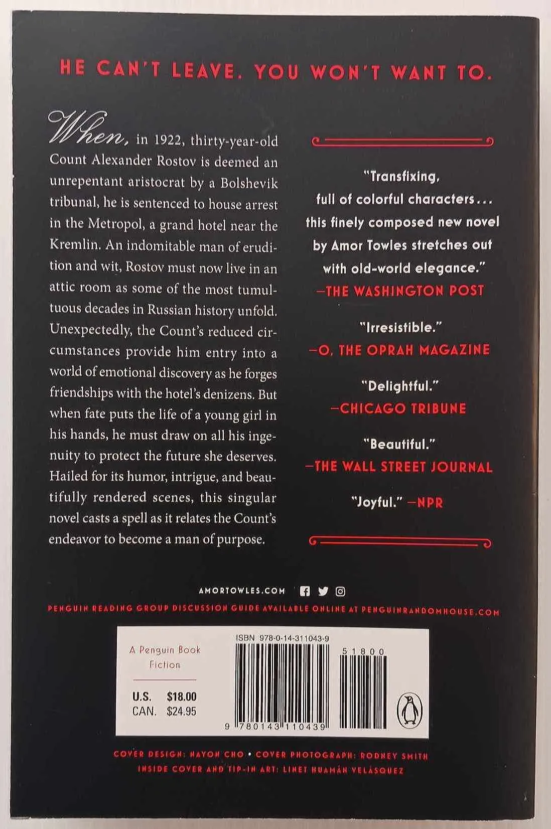 A GENTLEMAN IN MOSCOW - Amor Towles