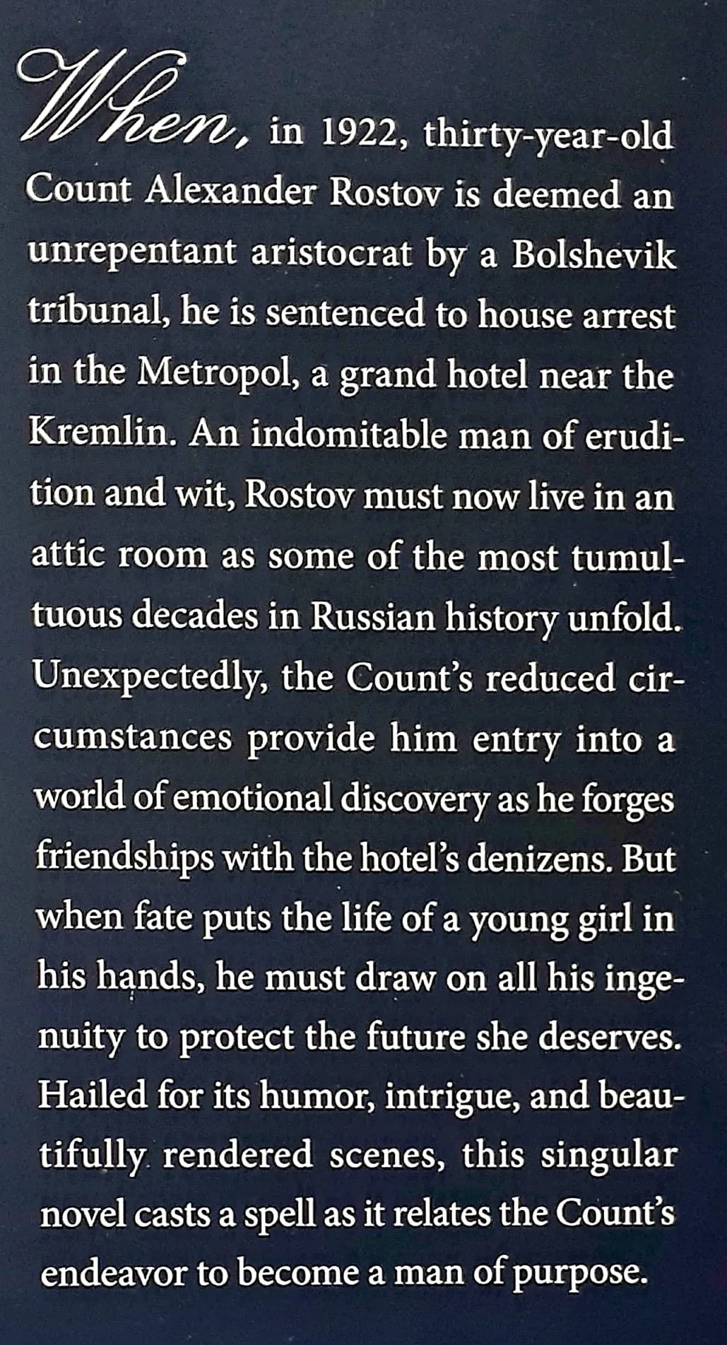A GENTLEMAN IN MOSCOW - Amor Towles