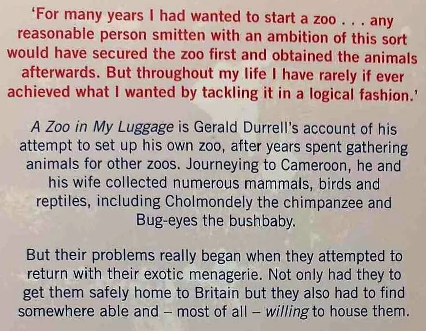 A ZOO IN MY LUGGAGE - Gerald Durrell