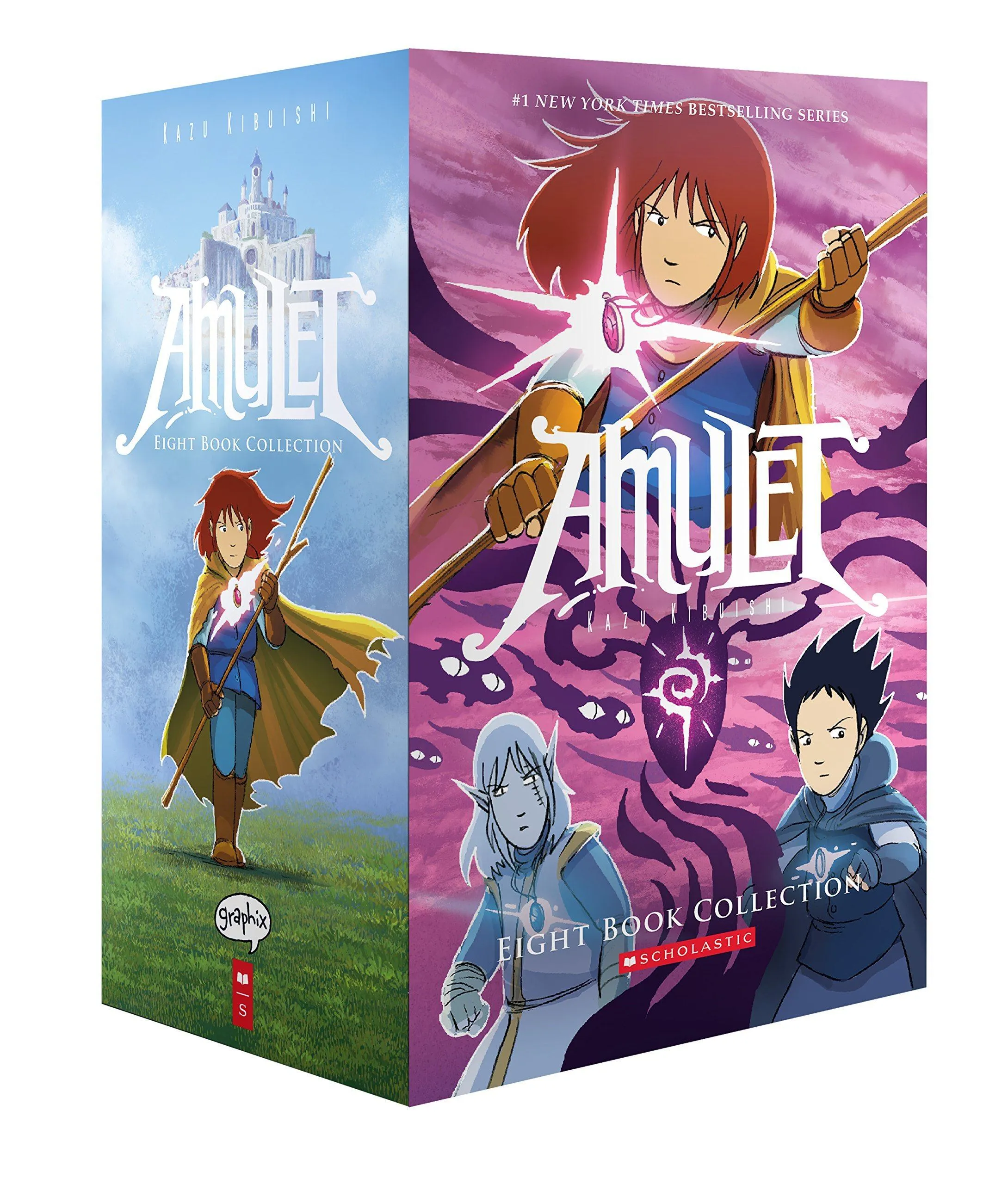 Amulet 8 Books Graphic Novel Box Set By Kazu Kibuishi - Age 9-14 - Paperback
