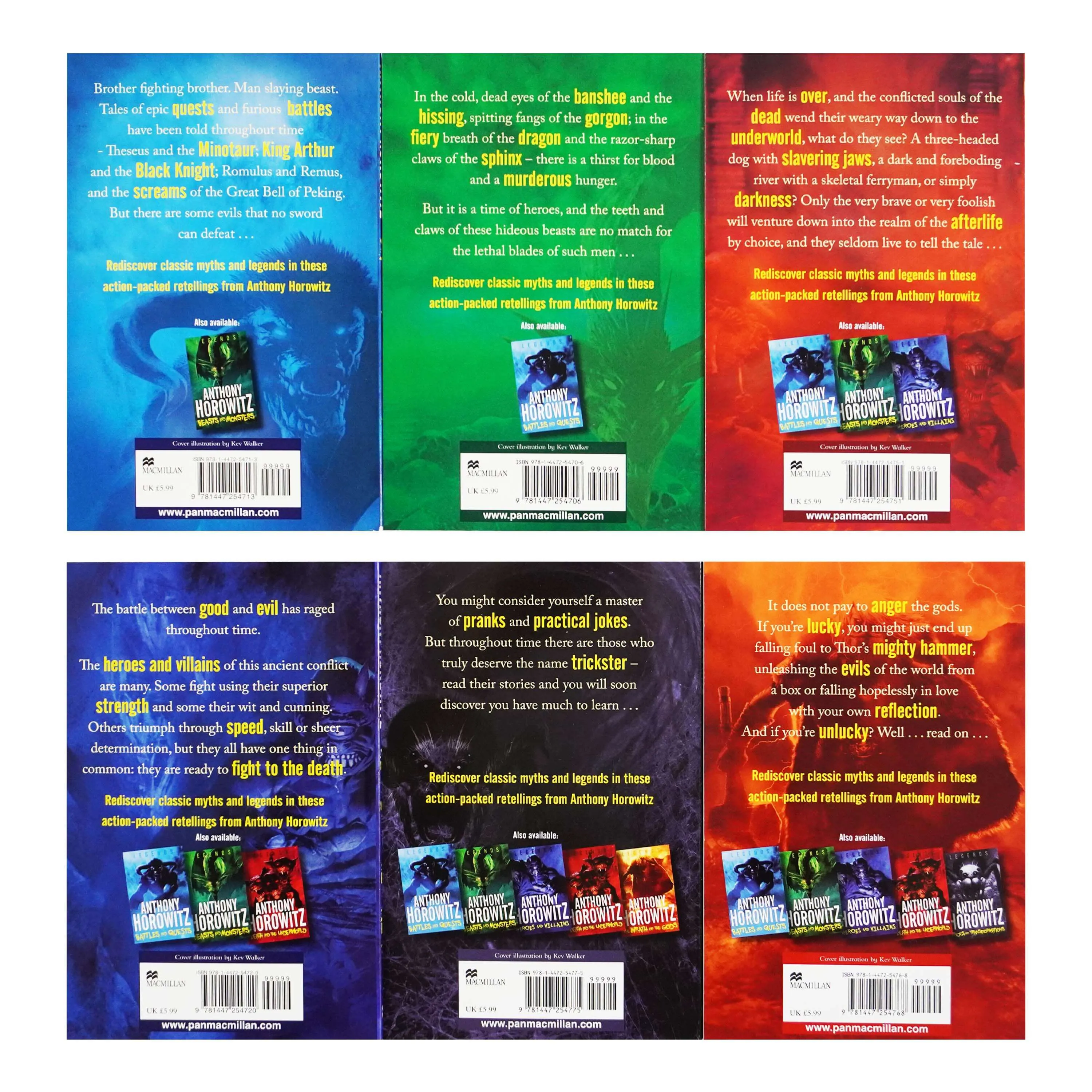 Anthony Horowitz Legends 6 Books Collection Set - Mystery - Ages 7-11 - Paperback