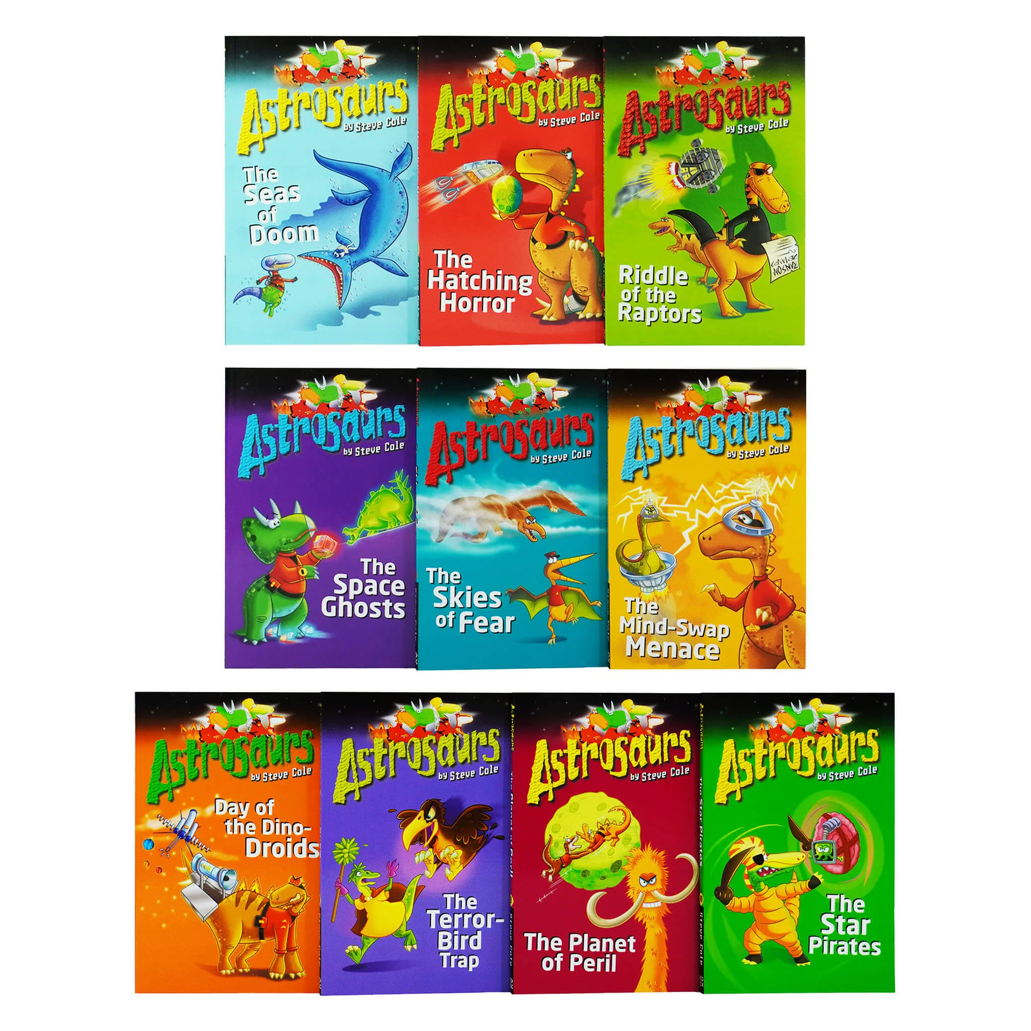Astrosaurs Series Collection 10 Books Set By Steve Cole - Ages 7  - Paperback
