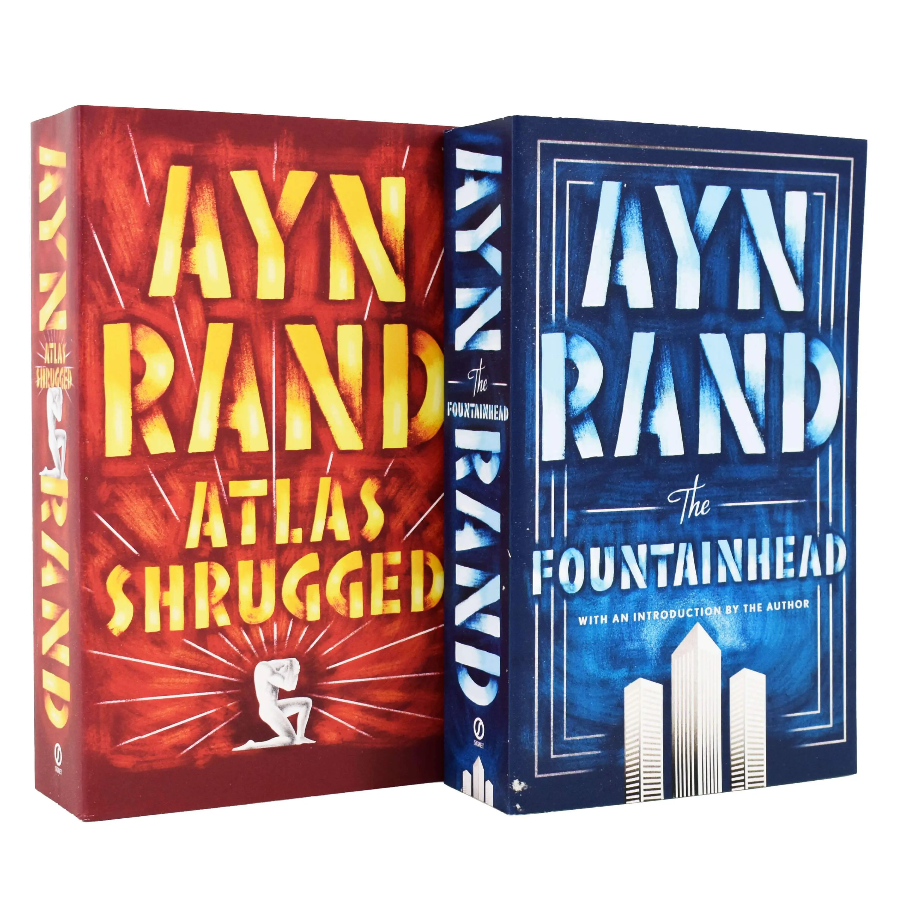 Ayn Rand 2 Books (The Fountainhead (Centennial Edition) & Atlas Shrugged) - Adult - Paperback