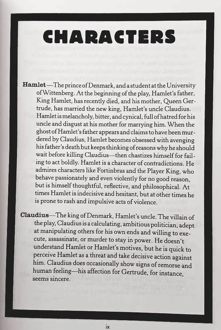 HAMLET - William Shakespeare, SparkNotes