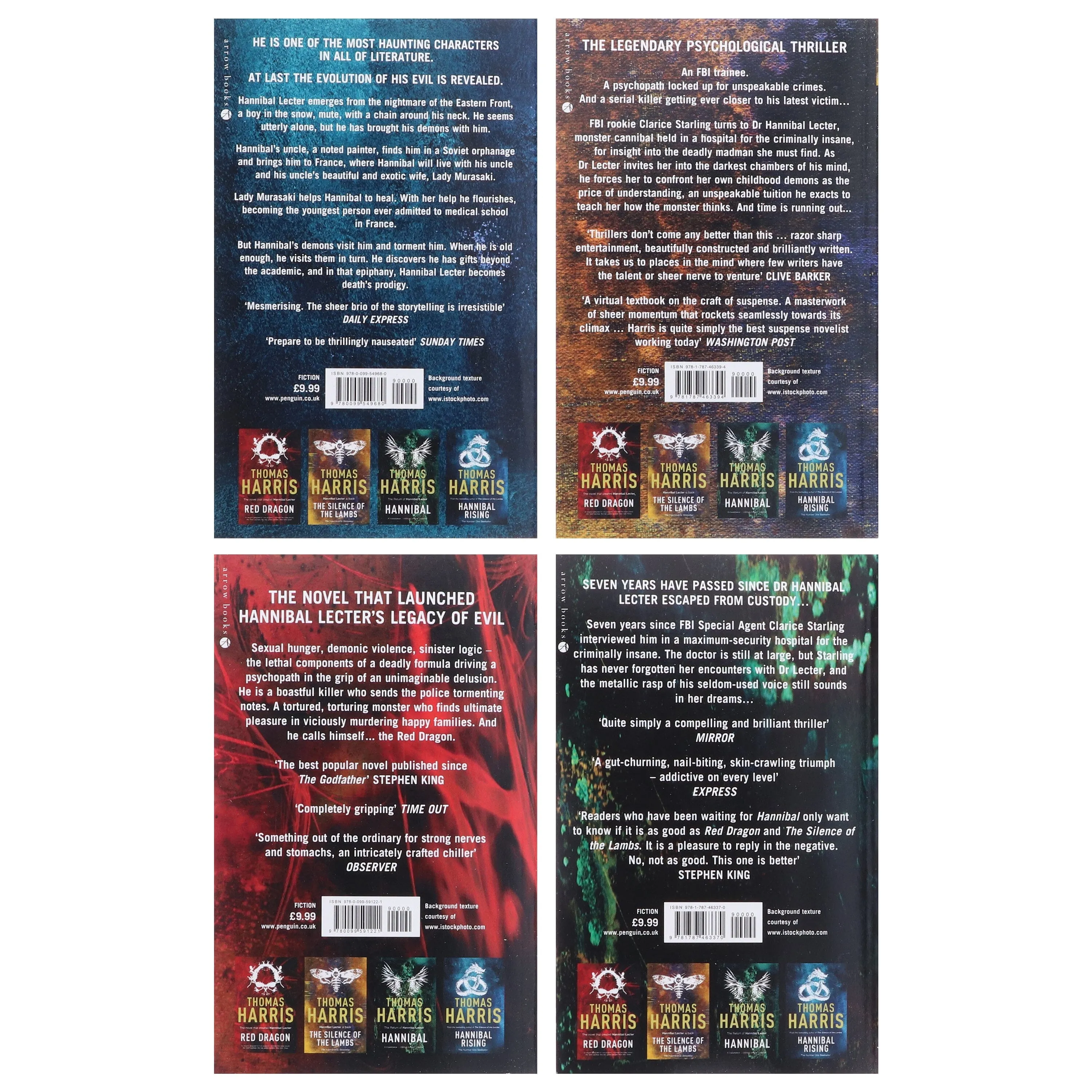 Hannibal Lecter by Thomas Harris: Book 1-4 Collection Set - Fiction - Paperback