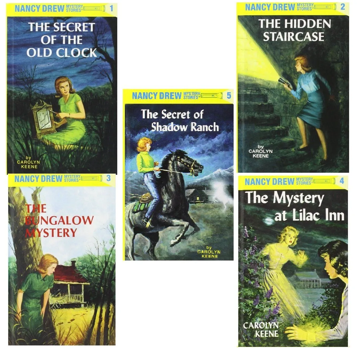 Nancy Drew Starter Set 5 Books Box Collection By Carolyn Keene - Ages 9-14 - Hardback