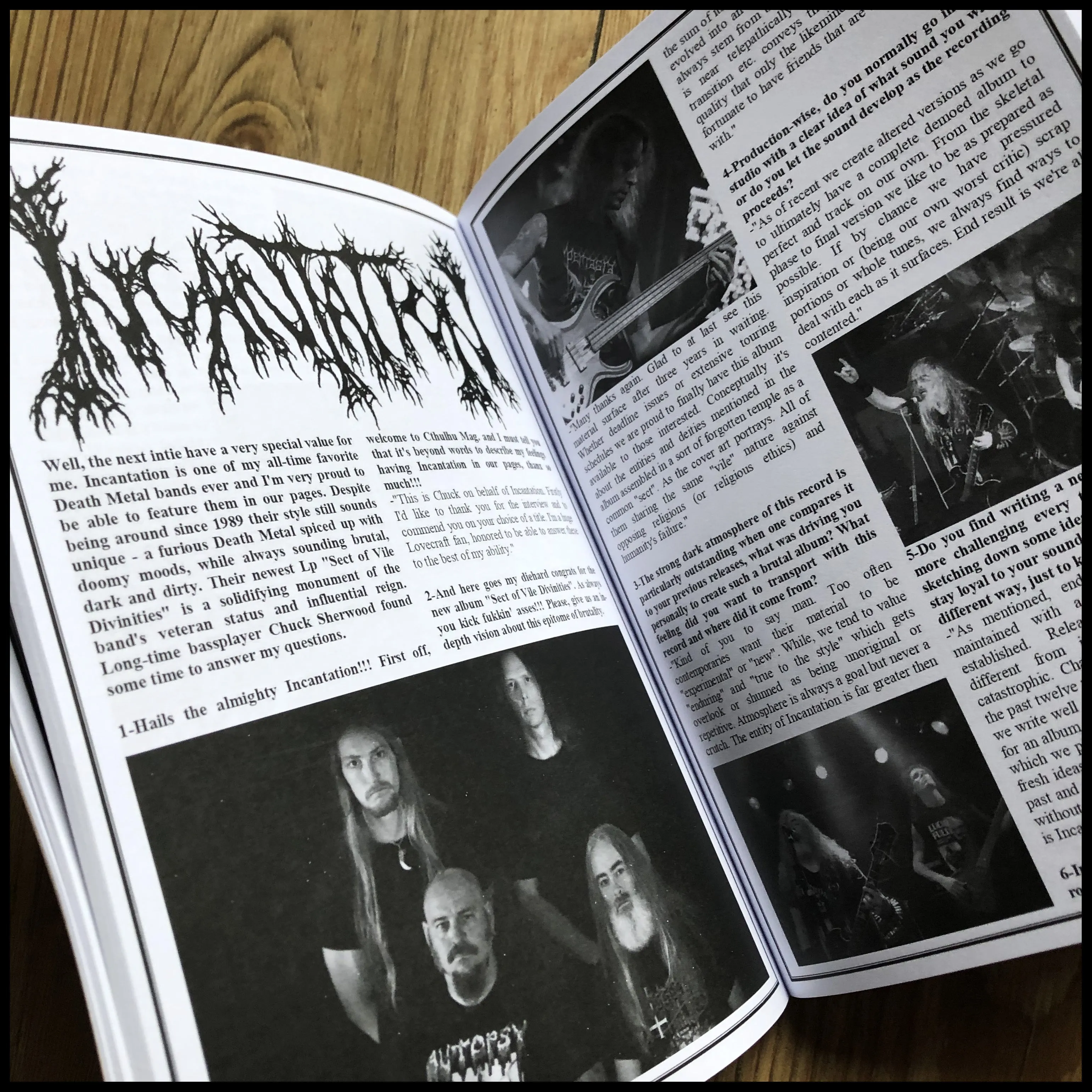 Sale: CTHULHU ZINE collection 4 (Issues 10, 11 & 12)  [black, death, grind, war metal, underground fanzine]