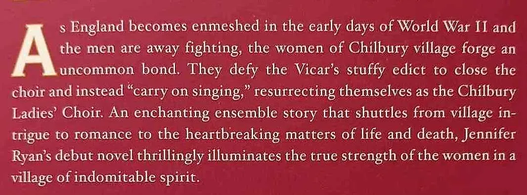 THE CHILBURY LADIES CHOIR - Jennifer Ryan