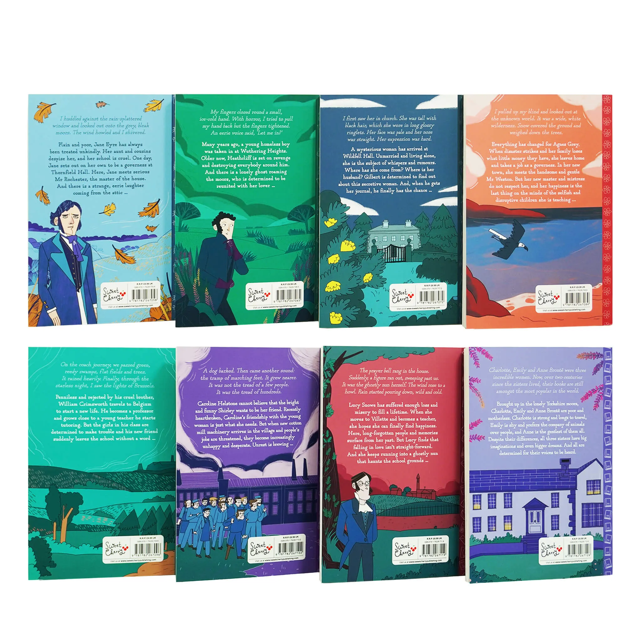 The Complete Bronte Sisters 8 Books Children's Collection Set (Easy Classics) By Stephanie Baudet - Ages 7-11 - Paperback