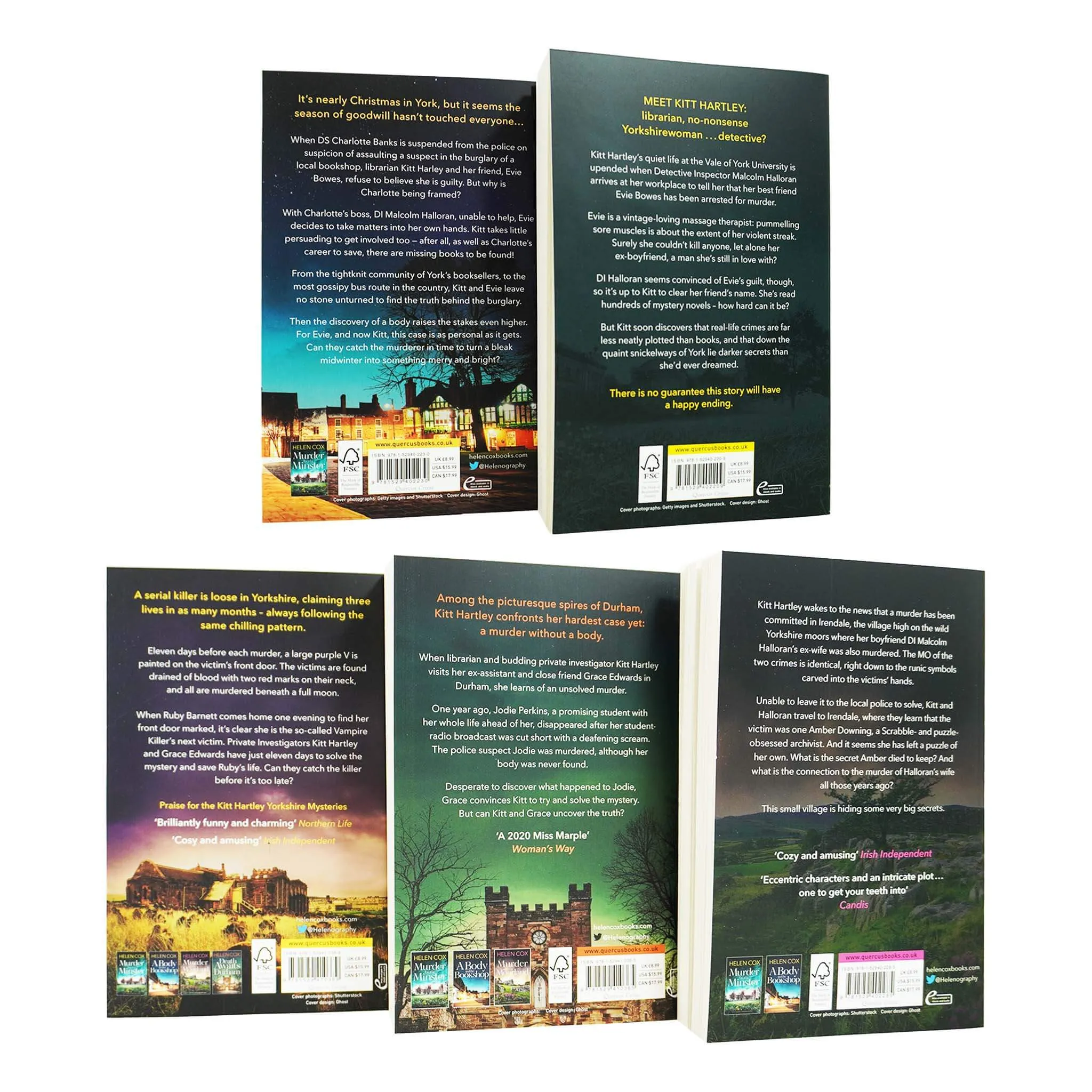 The Kitt Hartley Yorkshire Mysteries Series 5 Books Collection Set by Helen Cox - Adult - Paperback