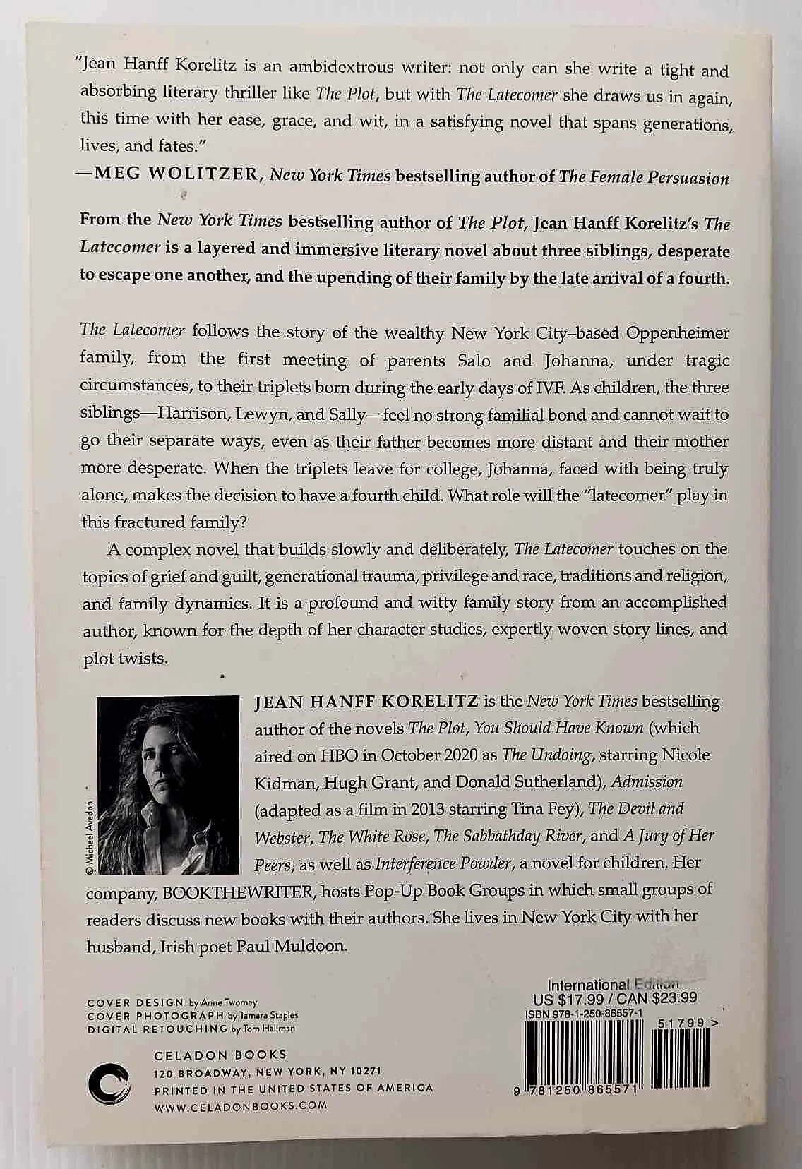 THE LATECOMER - Jean Hanff Korelitz