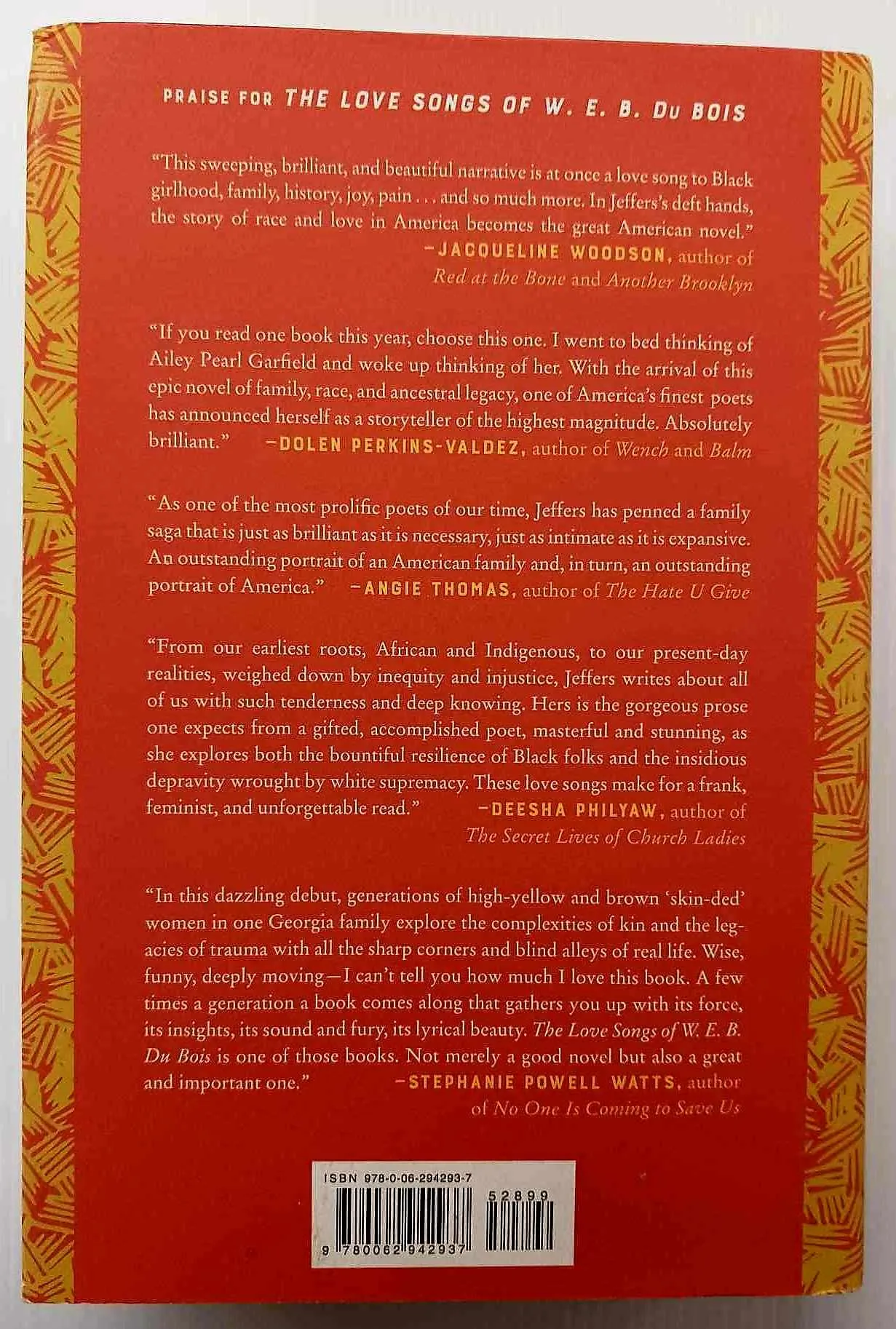 THE LOVE SONGS OF W.E.B. DU BOIS - Honoree Fanonne Jeffers
