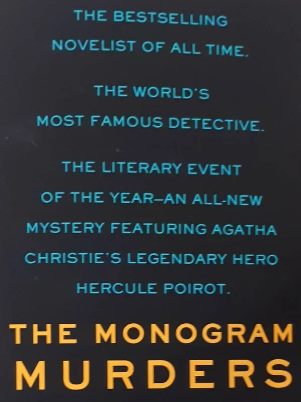 THE MONOGRAM MURDERS - Sophie Hannah, Agatha Christie