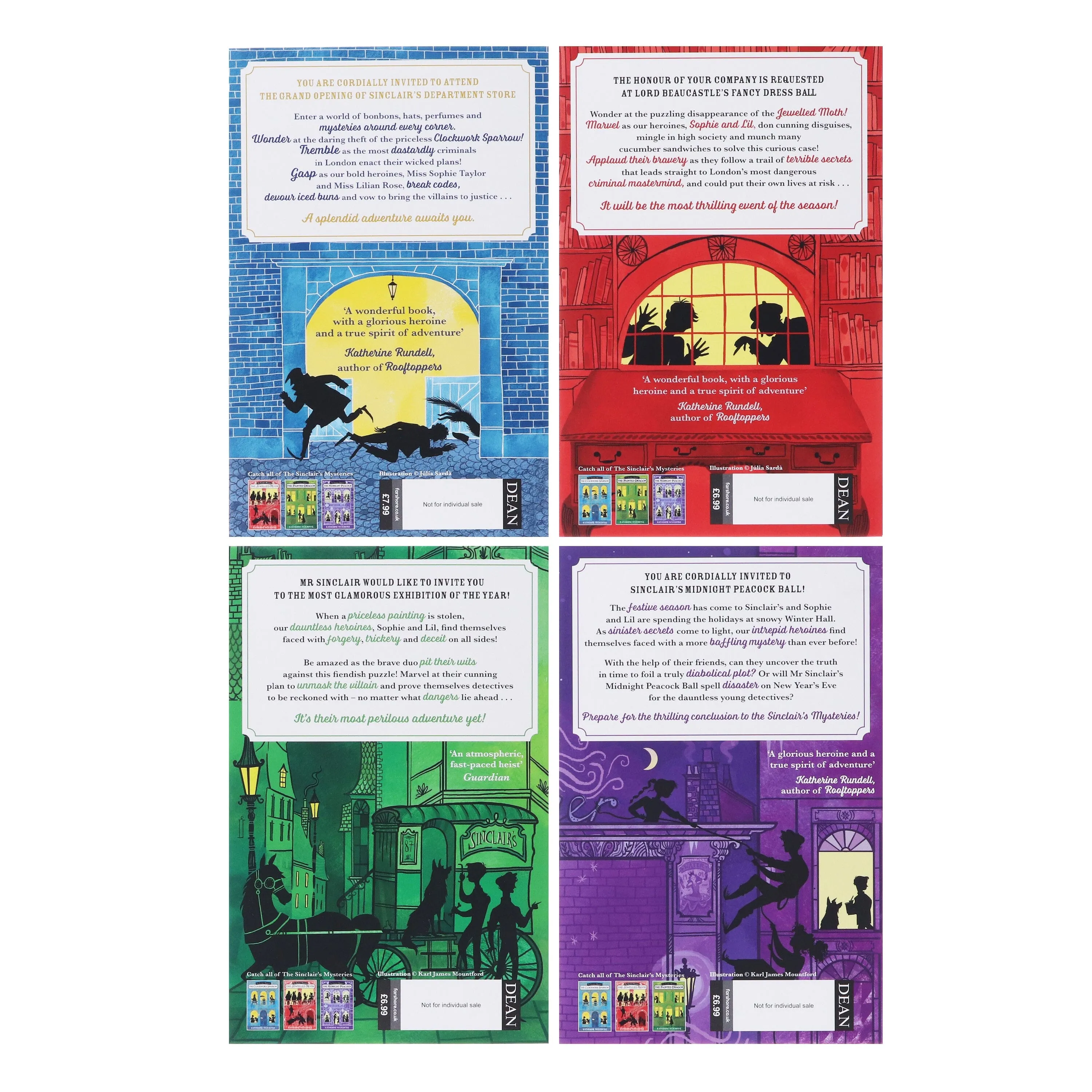 The Sinclairs Mysteries 4 Book Collection By Katherine Woodfine - Ages 9-14 - Paperback