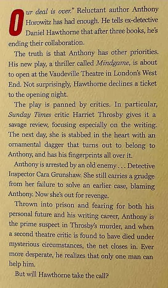 THE TWIST OF A KNIFE - Anthony Horowitz