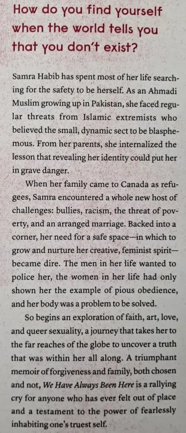 WE HAVE ALWAYS BEEN HERE - Samra Habib