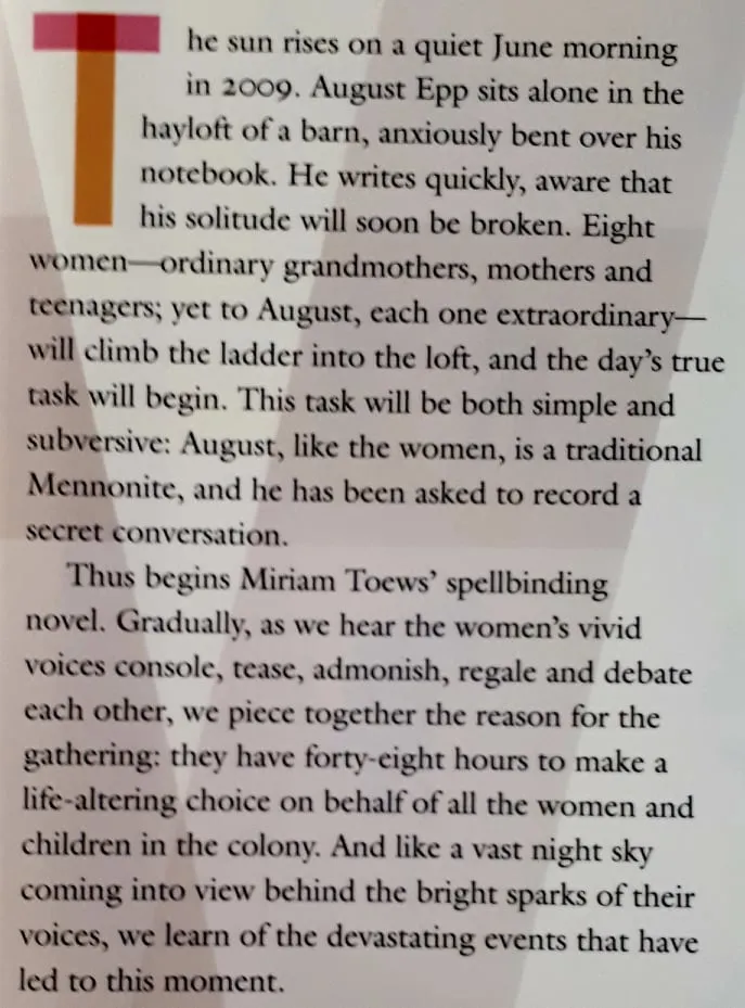 WOMEN TALKING - Miriam Toews